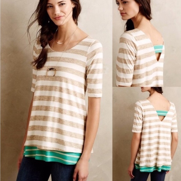 Anthropologie - Puella Striped Layer Swing Top - Small - Picture 10 of 10
